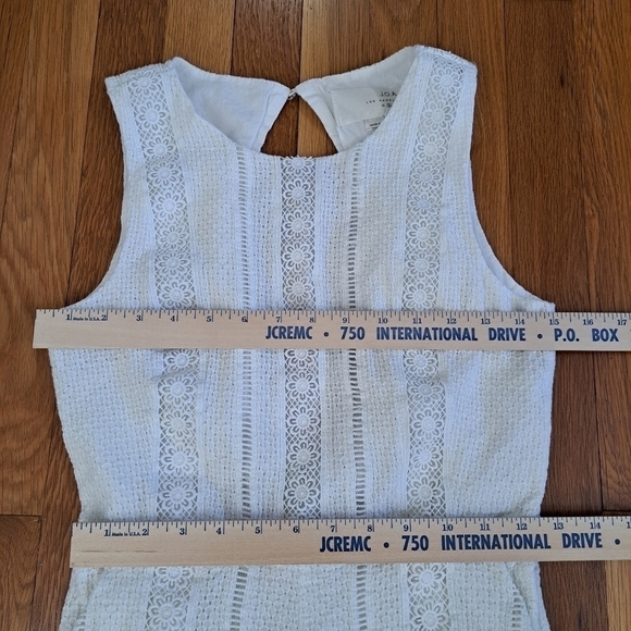 J.O.A. LA Women's Small White Eyelet Romper Shorts Embroidered Cut Out Back - Picture 8 of 12